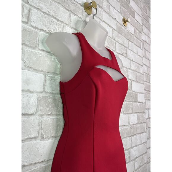 Guess Bodycon Red Strappy Mini Dress - Picture 5 of 15